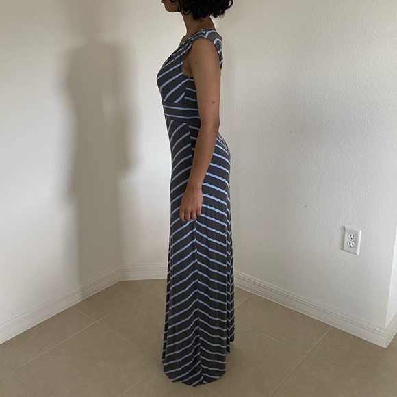 Grey and Blue Maxi Dress, Small - Picture 4 of 6